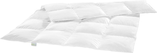 Bodyprotect lichtgewicht donzen dekbed, zomerdekbed 100% nieuw dons (60%) & veren (40%), cassette dekbed, dekbed 100% katoen (dons batist), donspas, Nomite, Ökotex, 60 graden wasbaar, 135 x 200 cm van Bodyprotect