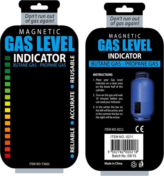 Boeste® Magnetische Gas Level Indicator - Universele Gasmeter voor Butaan & Propaan Gasflessen - Herbruikbaar & Betrouwbaar