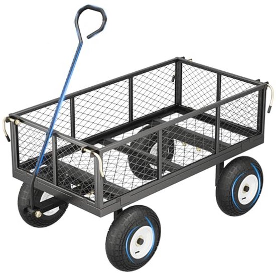Bolderkar 3-in-1 met 300 kg Draagvermogen - Stevige Tuinwagen met Massief Rubber Luchtbanden van MaxxGarden