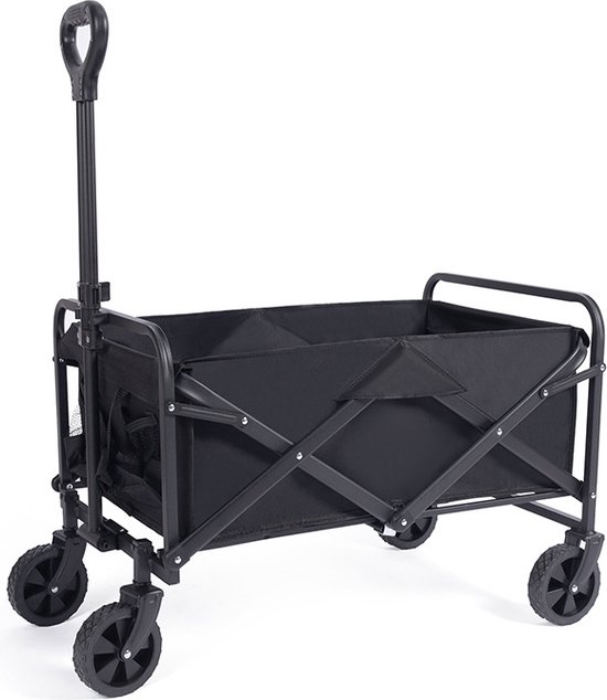Bolderkar - 5 inch - Inklapbaar - Handkar - Transportkar - Gereedschapskar - Met verstelbare handgreep - Zwart van MaxxGarden