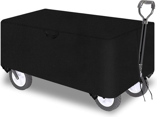 Bolderkar afdekking - 600D Oxford-weefsel - opvouwbare kar - winddicht - zwart - 97 x 51 x 56 cm van House of Goods