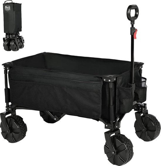 Bolderkar - Bolderkar - Opvouwbaar - 80KG Draagkracht -klapbare Bolderwagen/Transportwagen  Wasbaar Polyester van Uniprodo