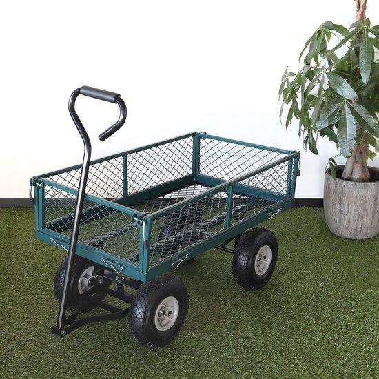 Bolderkar bolderwagen prof groen handwagen van Merkloos