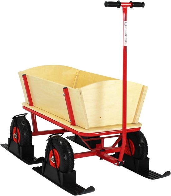 Bolderkar Glijders - Sneeuwbanden Kar - Winter Plezier - Universele Pasvorm - 260x85 mm - Zwart