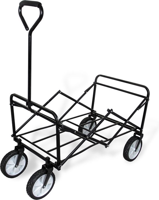Bolderkar opvouwbaar | 120 kg gewichtscapiciteit | Inclusief tuinhandschoenen | Grijs | Bolderwagen Transportwagen van Hyker.