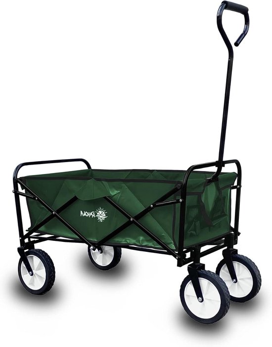 Bolderkar Opvouwbaar - Bolderwagen Handkar - Vervoer Zware Lasten - Inklapbaar Ontwerp - 70kg Draagkracht - Groen