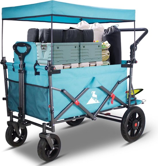 Bolderkar Opvouwbaar - Bolderwagen Luchtbanden - Bolderkarren - 100kg Draagvermogen - Strand van Bolderkar Opvouwbaar