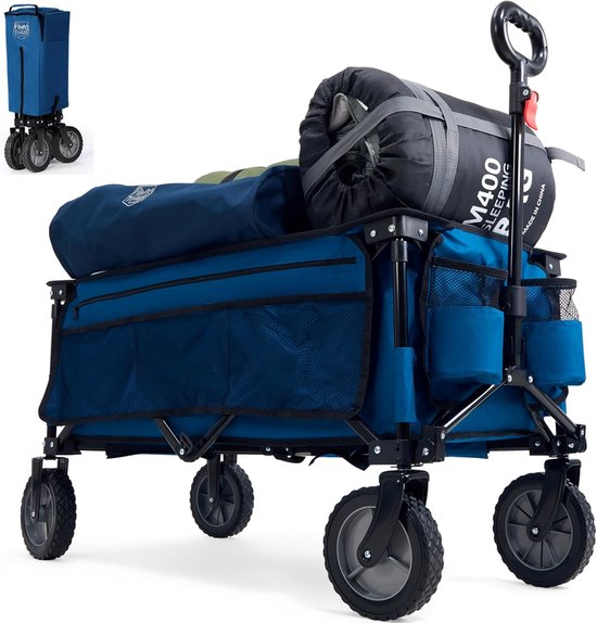 Bolderkar Opvouwbaar Luchtbanden - Strandwagen - Bolderwagen van LifeGoods