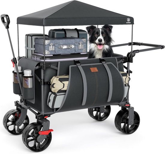 Bolderkar opvouwbaar - Stevig opvouwbaar frame - Strandwagen - Opvouwkar van Merkloos