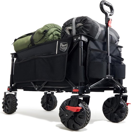Bolderkar opvouwbaar - Stevig opvouwbaar frame - Strandwagen - Trekkar