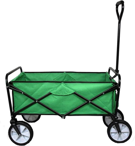 Bolderkar Opvouwbaar - Transportkar Tuin - Tuinieren en Klussen - Waterafstotende Voering - 70 kg Capaciteit - Zwart