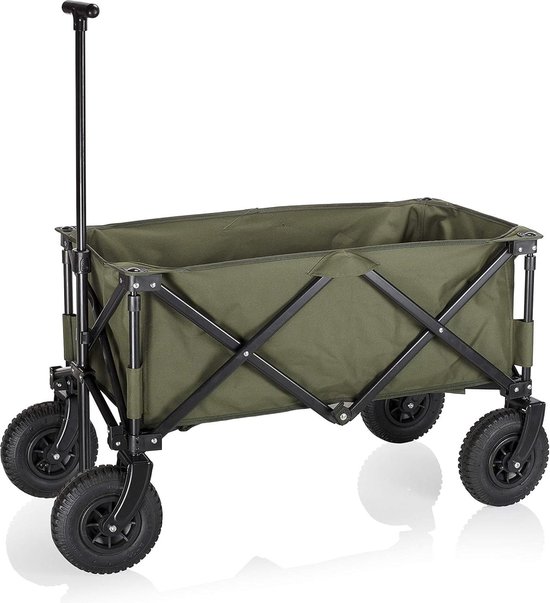 Bolderkar Opvouwbare Strandwagen - 70 kilogram Belastbaarheid - Met Tas van LifeGoods