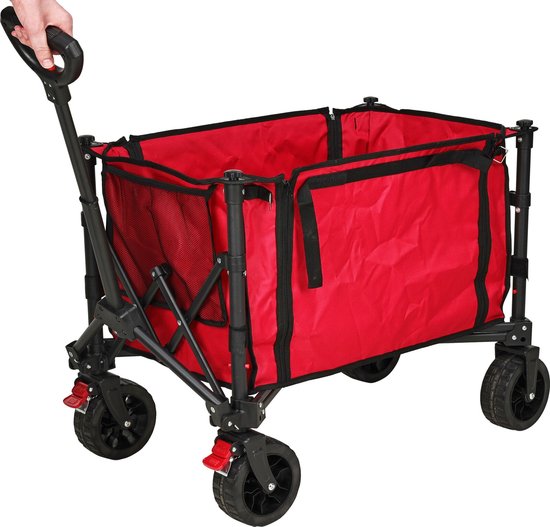 bolderkar - rood - opvouwbaar - strand - bolderkar opvouwbaar van Merkloos