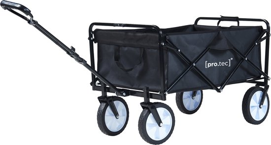 Bolderkar Stenlille strandkar 84x55x57 cm zwart pro.tec van pro.tec