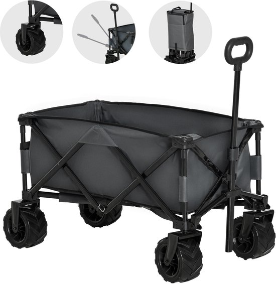 Bolderkar Strand inklapbare Handwagen 360° Tuinwagen van Merkloos