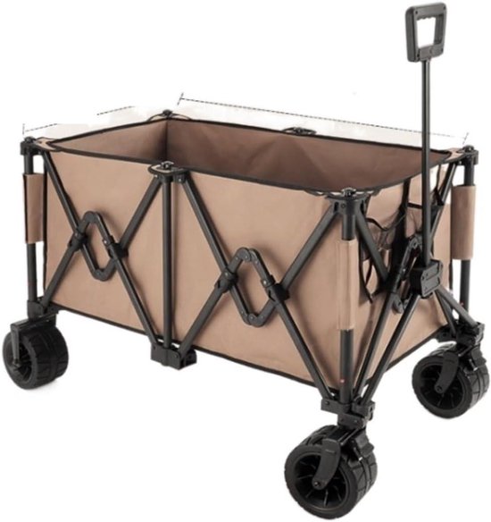 Bolderkar Strandwagen - Opvouwbare Kar - Spullen Vervoeren - Grote Capaciteit - 100 kg Draagvermogen - C