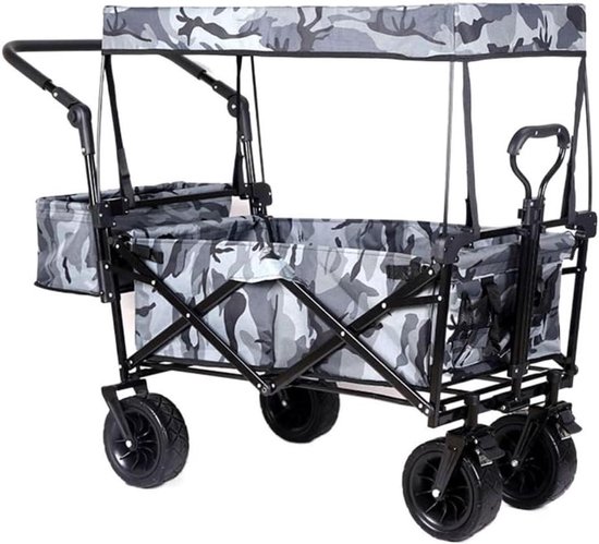 Bolderkar Strandwagen - Opvouwbare Trolley - Spullen Vervoeren - Groot Laadvermogen - 80 kg Capaciteit - A