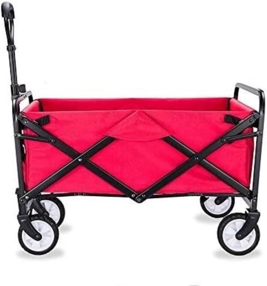 Bolderkar Tuinwagen - Transportkar Opvouwbaar - Boodschappen Vervoeren - Grote Laadruimte - 60 kg Belasting - Grijs van Bolderkar