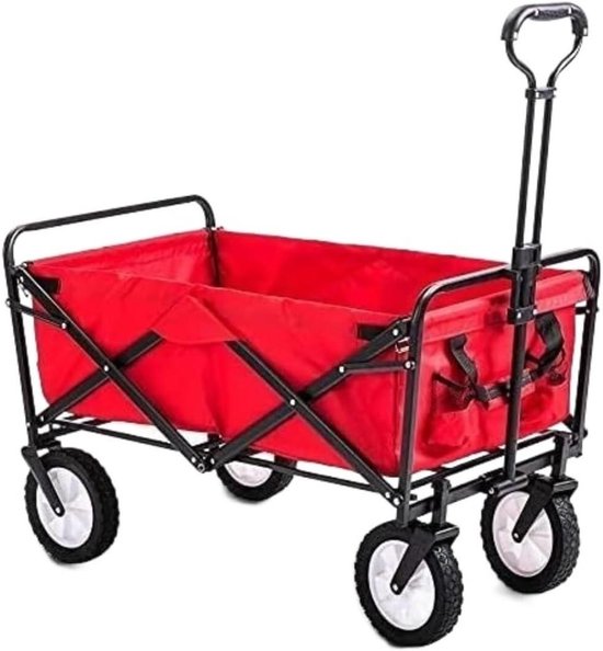Bolderkar Tuinwagen - Transportwagen Kampeerwagen - Buiten vervoeren - Opvouwbaar en afneembaar - 80 kg draagkracht - Zwart van Bolderkar