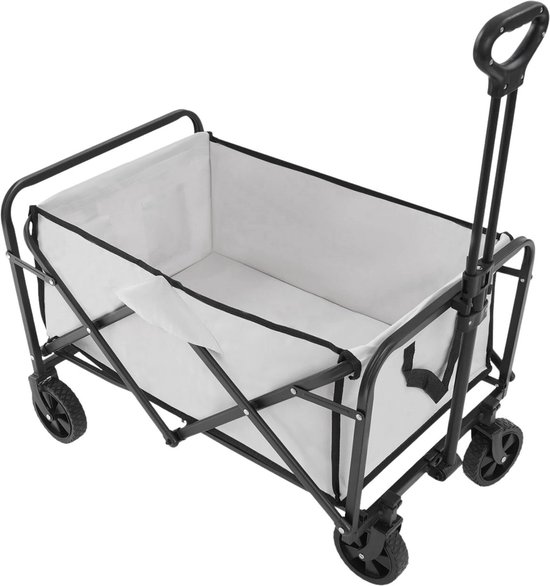 Bolderkar Wit - Opvouwbaar, Boodschappenkar en Trolley met Handkar Opvouwbaar - Voor Transport en Boodschappen