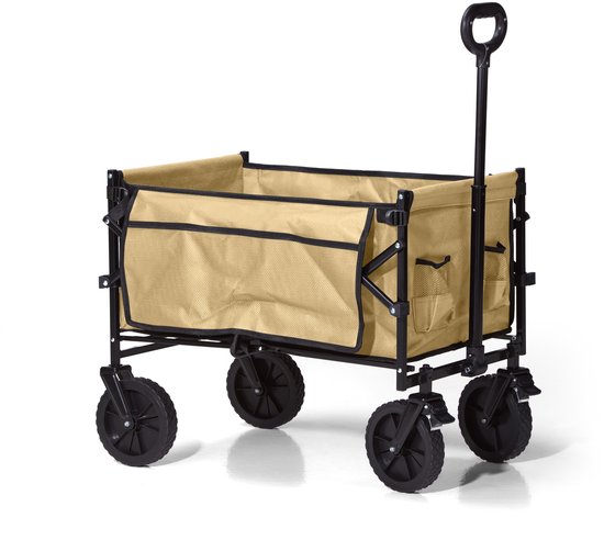 Bolderkar – XL – Opvouwbaar – 100L – Beige van Merkloos