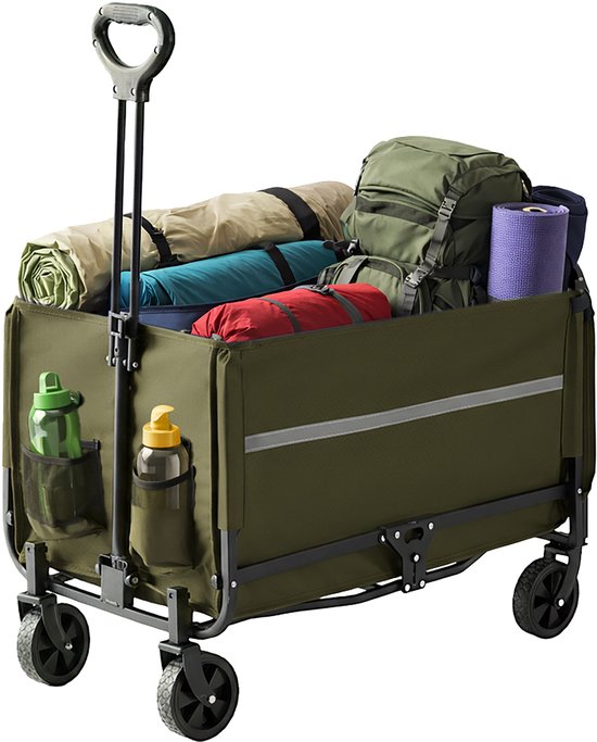 Bolderwagen - 50x97x76 cm - groen van Merkloos