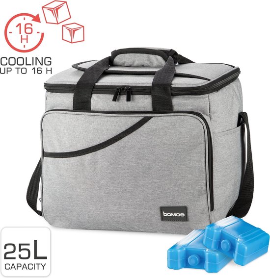 bomoe IceBreezer KT39 opvouwbare koeltas - koelbox voor onderweg - 39x28x29 cm - 25 liter - picknicktas perfect voor barbecues of festivals van bomoe