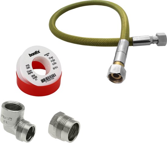 Bonfix Fornuis keuken kookplaat gas aansluitpakket - Gas slang 100cm van Bonfix