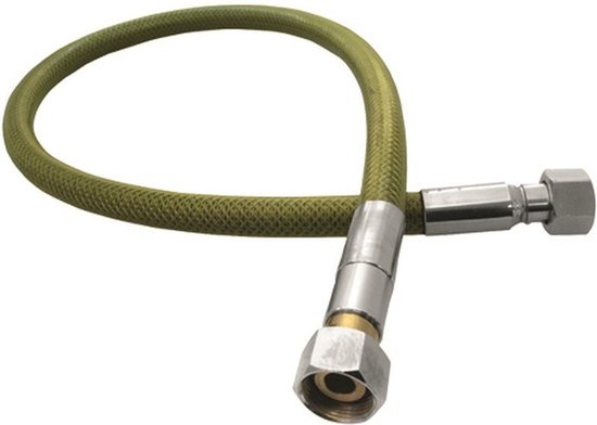 Bonfix Gasslang rvs/geel 1000 mm. Gas aansluitmaterialen