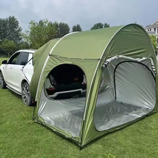 Boogvormige achterklep tent, SUV kampeertent met PU en zilvercoating, waterdicht 2000-3000mm