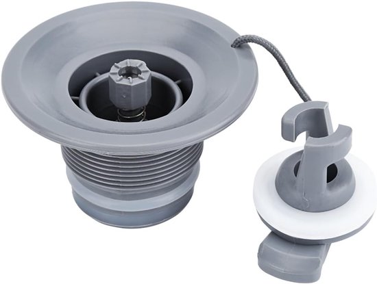 Boot Luchtventiel - Vervangingsklep Kajak - Opblaasbare Watersport - Dubbele Waterdichting - 6.5 cm Buitendiameter - Grijs van Merkloos