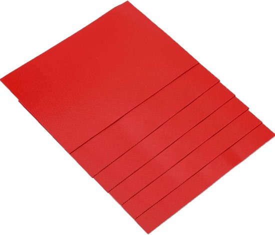 Boot Reparatie Kit - PVC Patches - Watersport Reparatie - Zelfklevend - 6 stuks - Rood