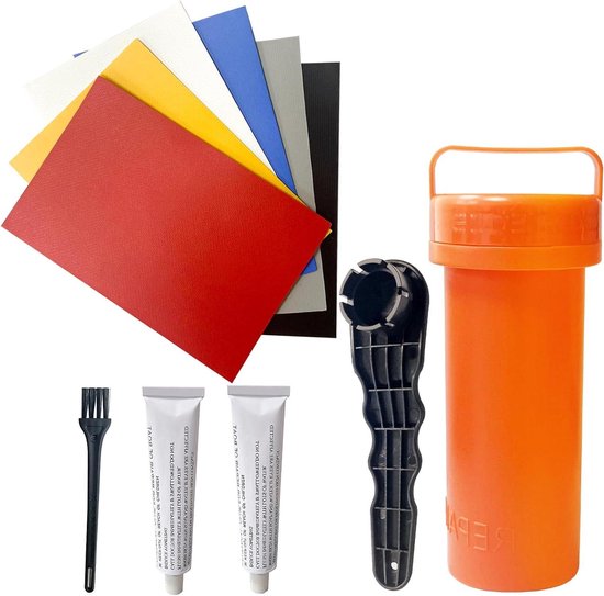 Boot Reparatie Kit - PVC Plakset - Opblaasbare Watersporten - Waterdicht PVC Lijm - 10x15cm Patches van Merkloos