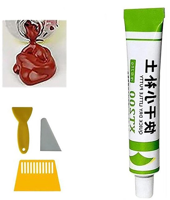 Boot reparatieset - Glasvezel filler - Scheuren herstellen - Sneldrogende mastiek - 20 gram - Rood