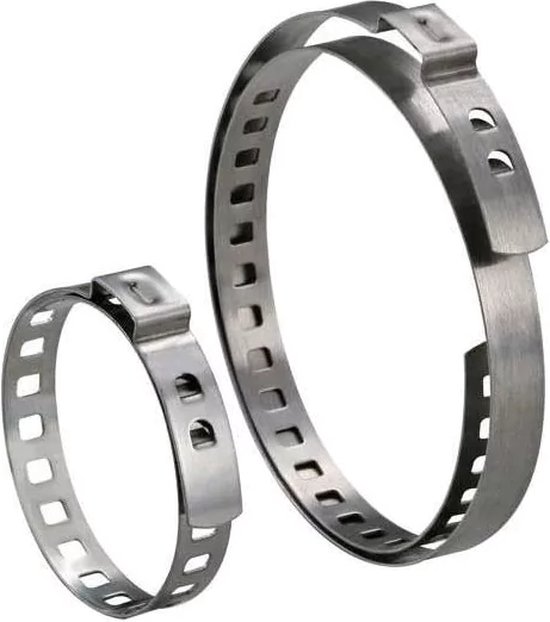 BOOTGUN Voorgerolde RVS Klemband - Groot 50-100mm - Universele Toepassing voor Ashoezen van BOO
