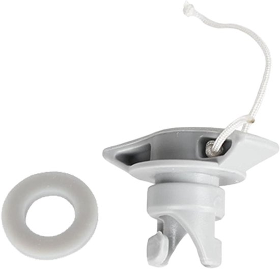 Bootluchtventielplug - Ventieldoppenset - Opblaasbare watersport - 8-gats spiraalvormig - 7.7 x 5.8 cm - Zwart