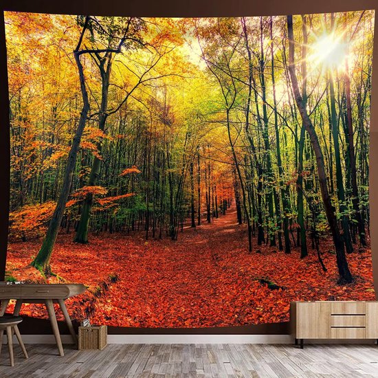 Bos Boom Wandtapijt Wandtapijt Wandtapijt Natuur Landschap Patroon Print Strand Deken voor Slaapkamer Woonkamer Slaapzaal 230 x 180 cm