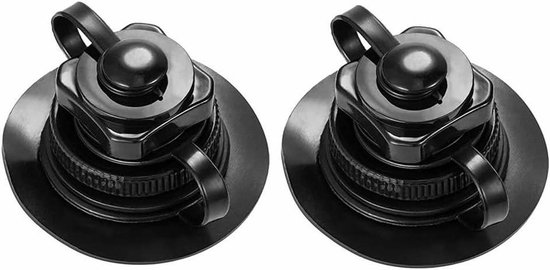 Boston ventiel - Luchtplug - Opblaasbaar product - Eenrichtingsluchtinlaat - 2 stuks - Zwart en wit