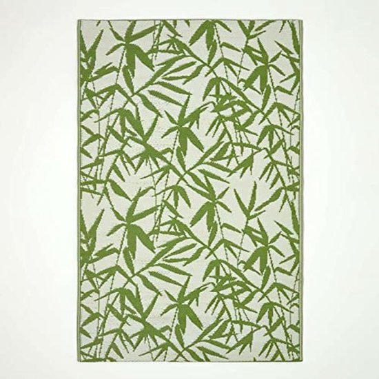 Botanisch buiten tapijt 180 x 270 cm van gerecycled kunststof – Waterdicht en lichtgewicht design voor tuin en terras