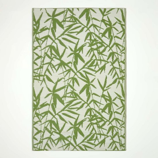 Botanisch buiten tapijt - gerecycled kunststof, waterdicht, lichtgewicht, 150 x 240 cm