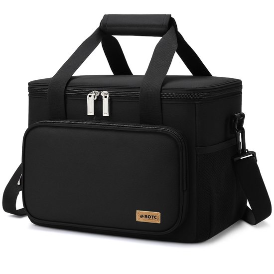 BOTC Koeltas - Lunchtas - Koeltasje - 13L - 30x19x23cm- Lunchtas voor Dames en Heren - Maat L - Zwart van BOTC