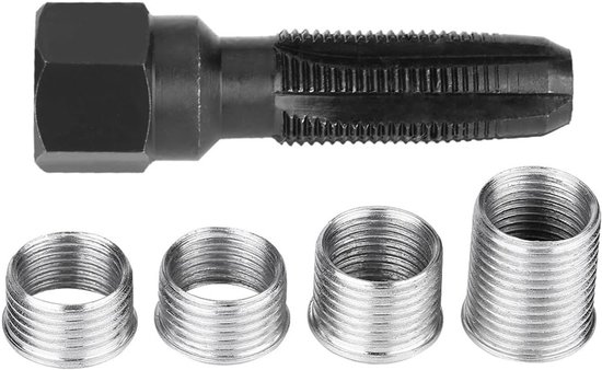 bougieschroefdraadset, 5 stuks 14 mm bougieschroefdraadreparatieset