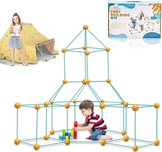 Bouwpakket voor Kinderen - Creëer Je Eigen Tent - Speelgoed Bouwset met 90 Delen van Funphix