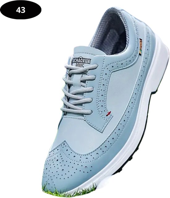Bovista Golfschoenen Heren - Sneakers - Golfkleding - Golfschoenen Antislip - Waterdicht - Golfen - Lichtblauw 43 van Bovista