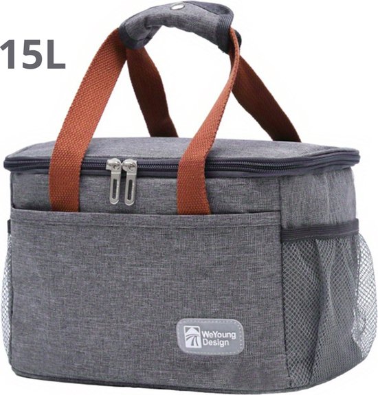Bovista Koelbox - Koeltas - Frigobox - Autokoelbox - Lichtgewicht - Coolbox - Wielen - Draagbaar - Grijs 15 Liter van Bovista
