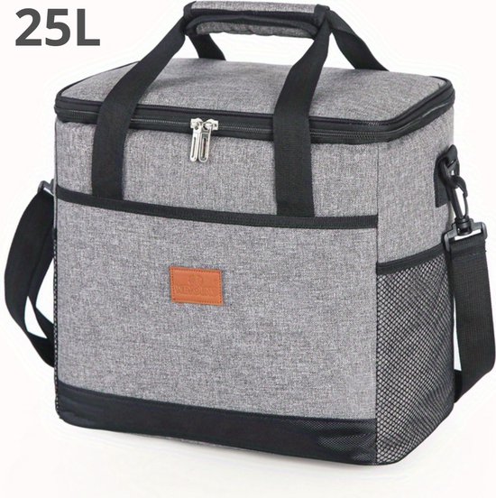 Bovista Koelbox - Koeltas - Frigobox - Autokoelbox - Lichtgewicht - Coolbox - Wielen - Draagbaar - Grijs 25 Liter van Bovista