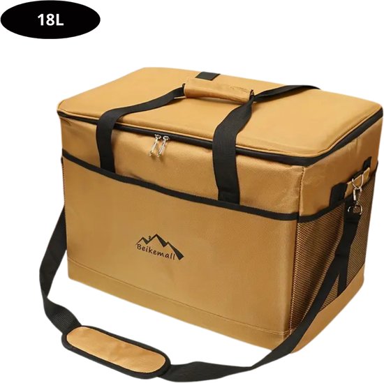Bovista Koeltas - Koelbox - Koelelementen - Coolbox - Auto - Lunchtas - Strand - Bruin 18L
