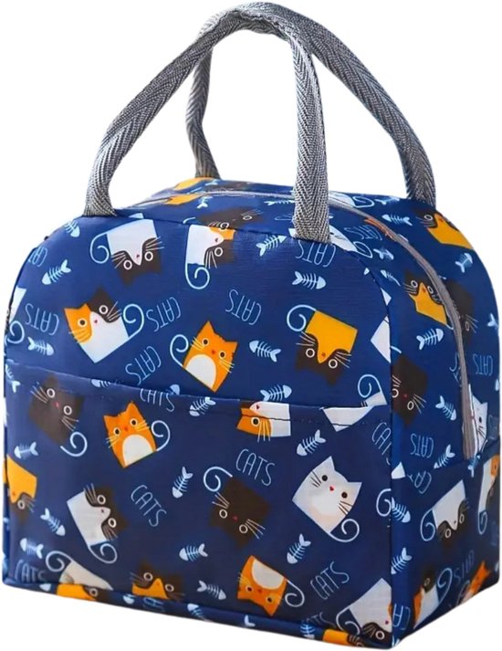 Bovista Koeltas - Koelbox - Koelelementen - Coolbox - Auto - Lunchtas - Strand - Marineblauwe Kat van Merkloos