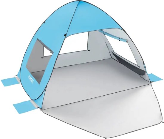 Bovista Strandtent - Extra Sterk - Winddicht Strandtent - Strand - Outdoor - UV Bescherming - Draagbaar - Blauw van Bovista