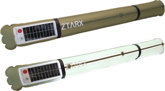 Bowlit Opblaasbare Camping lamp - Zonnepanelen & 4000mAh Powerbank - TL Balk - Kampeerlamp van Bowlit
